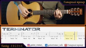 TERMINATOR 2 theme I  Fingerstyle Guitar Tutorial TABS