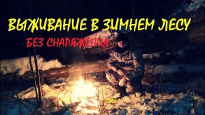 Выживание в зимнем лесу без снаряжения..