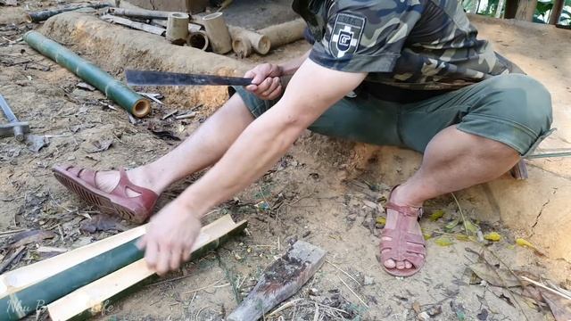 Make a multi-purpose ladder from bamboo, my life and the bamboo, Nhu Building Life | Bamboo House смотреть онлайн
