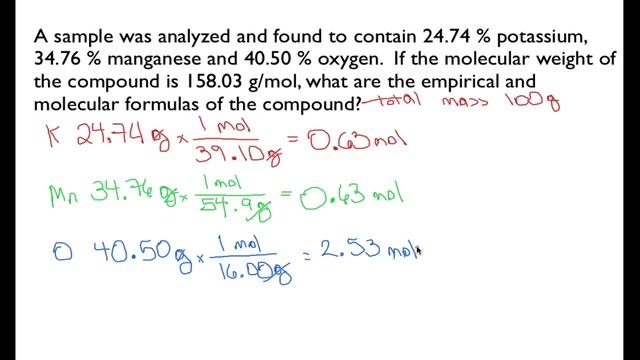 Empirical and Molecular Formula from Percent Composition (No. 2) смотреть онлайн