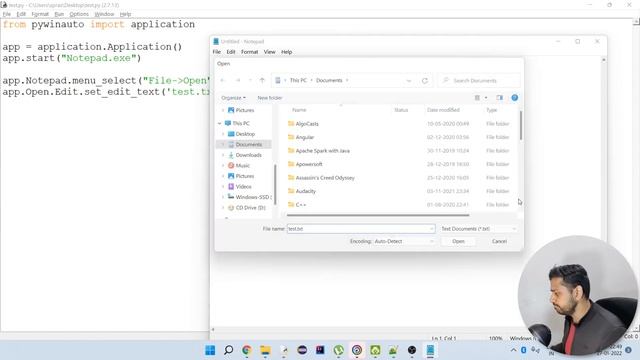 3/3 | Open File & Read Content | Notepad Automation | PyWinAuto | Python Automation | Windows 11 смотреть онлайн