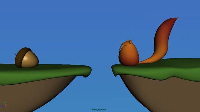Maya animation - squirrel jump with tail смотреть онлайн
