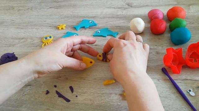 Морские обитатели. Лепим с пластилином PLAY DOH смотреть онлайн