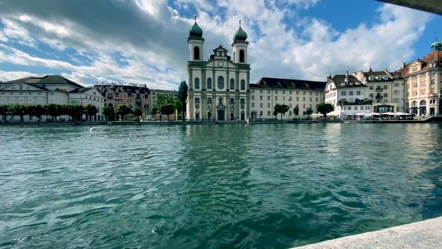 Walking Tour Lucerne - One Of Switzerlands Most Beautiful City - 4K смотреть онлайн