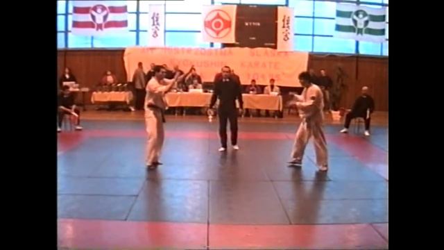 Ryszard Dusza aka vs Andrzej Ogonowski Karate Kyokushin Fight -80 kg 14 Silesian Championship 1995 смотреть онлайн