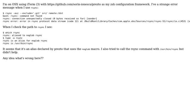 Unix & Linux: bash: rsync: command not found смотреть онлайн