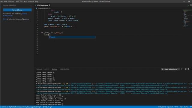 GPACalculator.py Python code-in-place final project смотреть онлайн