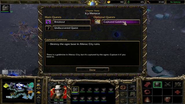 Warcraft 3 Custom campaign Curse of the Forsaken part 4 Icy Menace. смотреть онлайн
