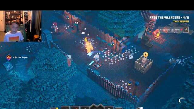 MineCraft Dungeons Gameplay - /w Commentary : ShockWave B. Gaming Video #4 : 8/30/20 смотреть онлайн
