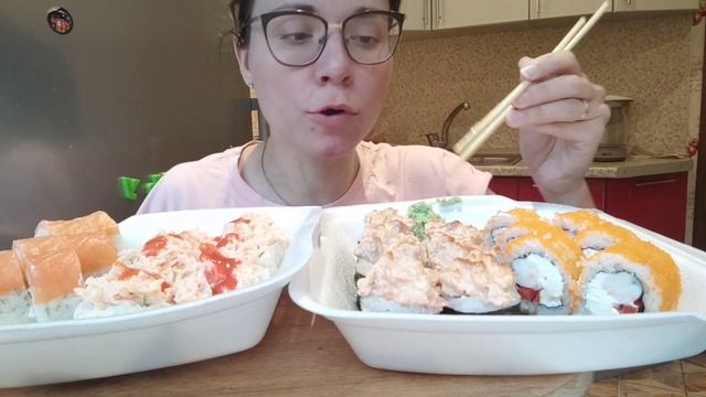 МУКБАНГ роллы / доставка SushiYami
