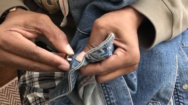 DIY-Denim jeans button removal смотреть онлайн
