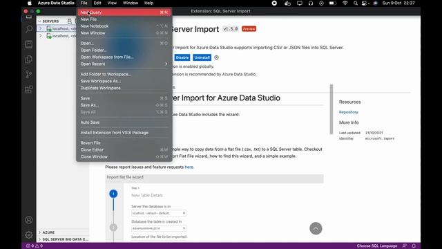 HOW TO IMPORT FLAT FILE IN AZURE DATA STUDIO (SQL) ON MAC AND WINDOWS смотреть онлайн