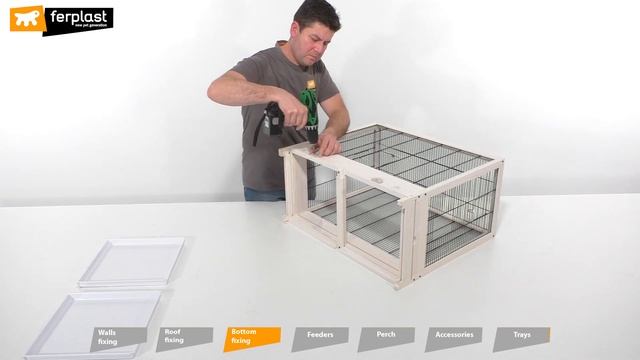 GIULIETTA  WOODEN BIRD CAGE BY FERPLAST: ASSEMBLY INSTRUCTIONS