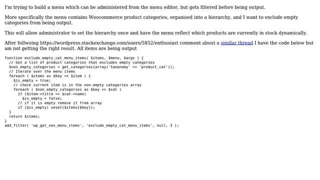 Wordpress: Category menu that filters out empty categories смотреть онлайн