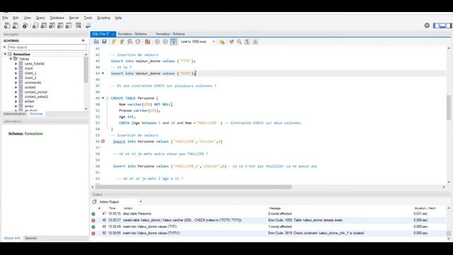 MySQL : Découvrez les contraintes CHECK et UNIQUE sur vos tables . (exemple simple et concret) смотреть онлайн