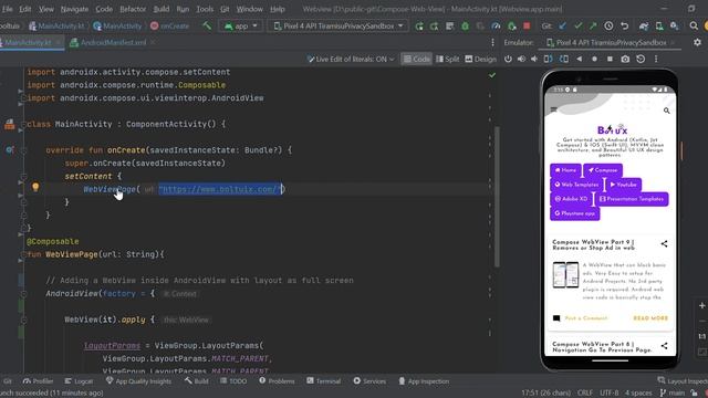 Compose WebView Part 1 Load URL смотреть онлайн