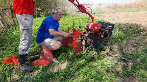 Мотоблок Салют 100. Посадка картофеля