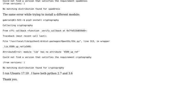 AttributeError: module 'lib' has no attribute 'X509_up_ref' смотреть онлайн