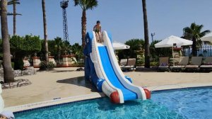 Веселимся в аквапарке отеля Kamelya, Турция, Сиде, море, каникулы