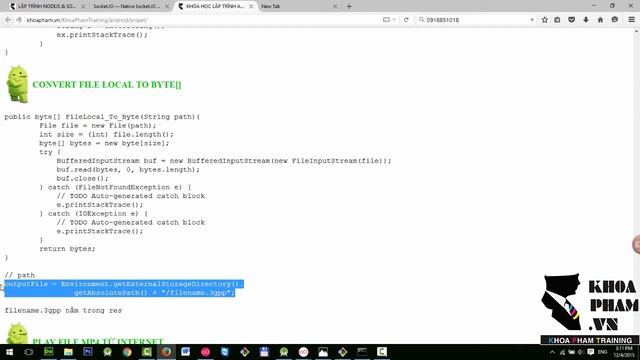 Bài 4/6: Android + NodeJS + SocketIO: Viết ứng dụng CHAT ÂM THANH như Zalo смотреть онлайн