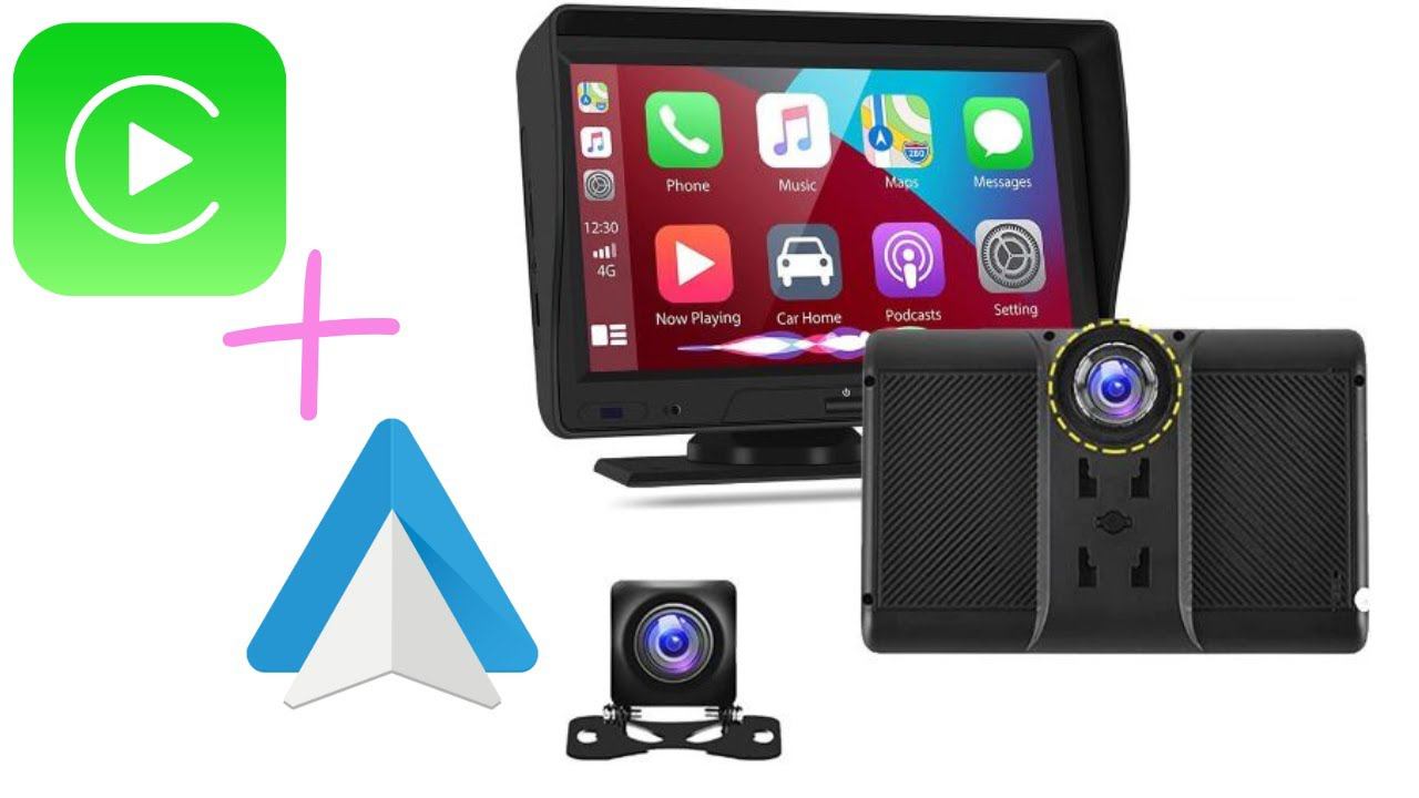 Karadar Carplay и Android Auto / Видеорегистратор с двумя камерами смотреть онлайн