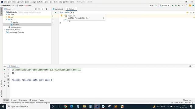 #2 Kotlin Variables: var and val смотреть онлайн
