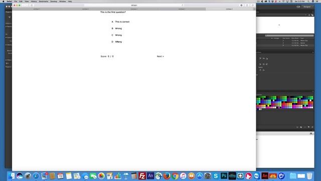 Animate CC(HTML5) self scoring simple multiple choice quiz. смотреть онлайн