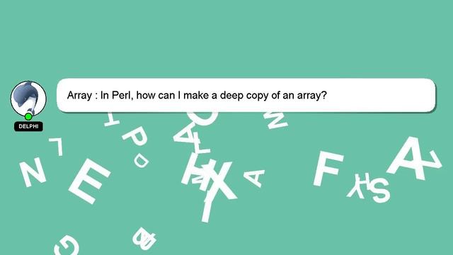 Array : In Perl, how can I make a deep copy of an array? смотреть онлайн
