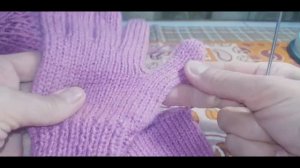 Перчатки на двух спицах, МК