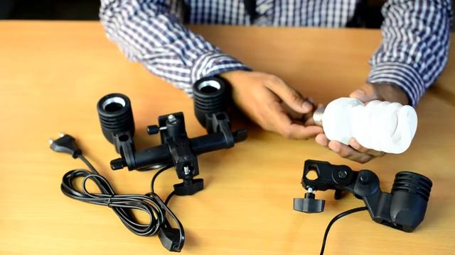 CFL Video light Bulb Holder E28 Soket With umbrella hole смотреть онлайн