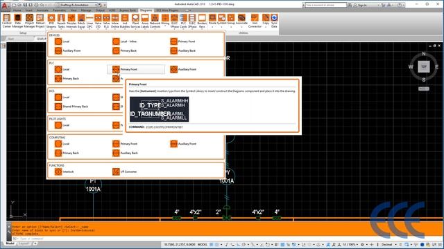 Inserting Instrument Bubbles and Lines in AutoCAD Plugin DIAGRAMS смотреть онлайн