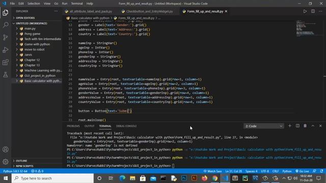 Tkinter Form Create and Print all Values. ( Python ) смотреть онлайн