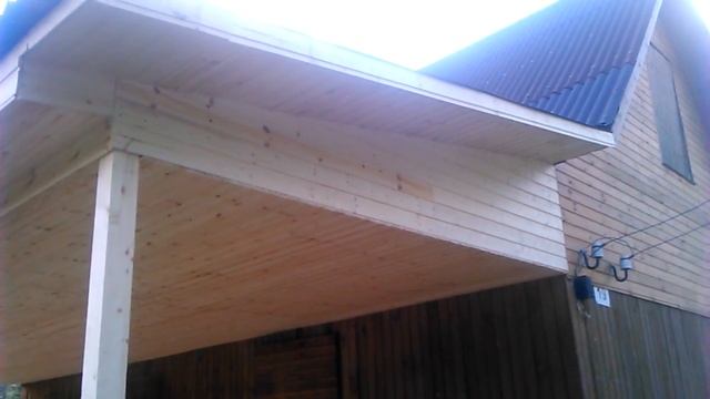 Пристройка открытой веранды 8х3 в п. Касимово. Красивая пристройка. Часть 2. смотреть онлайн