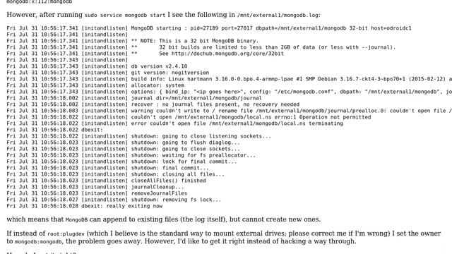 DevOps & SysAdmins: Issue with permissions on MongoDB data directory смотреть онлайн