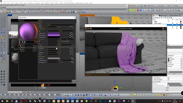 26. Введение в Maxwell Render для Rhino. Материалы - Ткани. смотреть онлайн