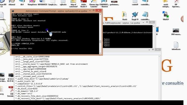 resolving ora 10458 01195 01110 errors смотреть онлайн