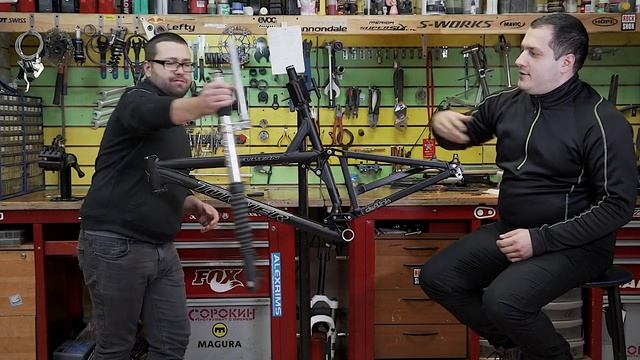 Установка вилки Cannondale Lefty на Turner Sultan