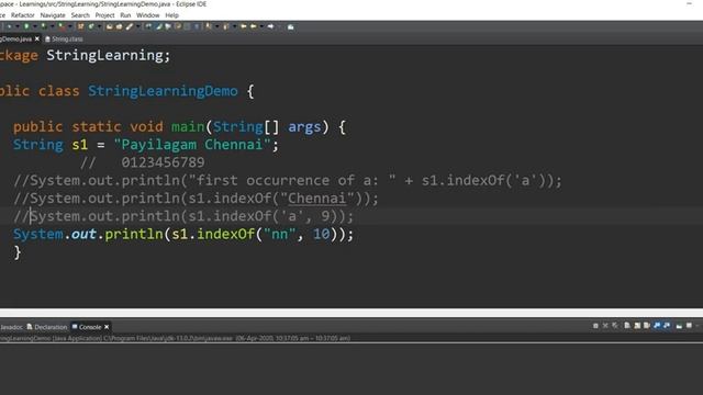 Java String in Tamil - 5 Searching methods - தமிழில் ஜாவா - Payilagam - Muthuramalingam смотреть онлайн