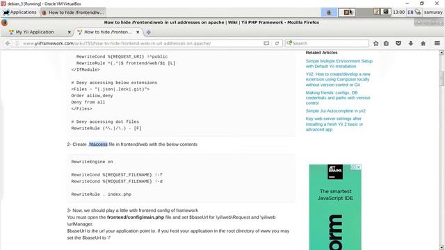 How to hide /frontend/web in url addresses on apache. Yii 2 смотреть онлайн