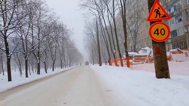 Город Мариуполь Сегодня 2023. Строительство Дороги. Снежная Зима. Зимняя Погода смотреть онлайн