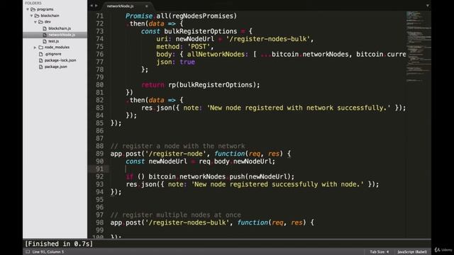 Building POST register node Endpoint || how to study blockchain смотреть онлайн