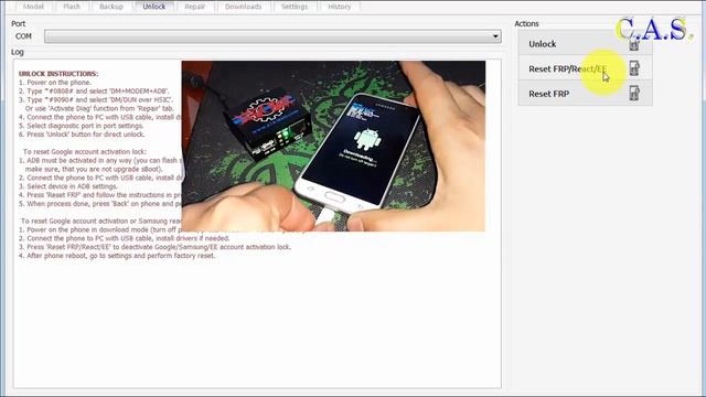Reset FRP/ Remove Google Acount By Z3X BOX - J120H/DS (от КАС)
