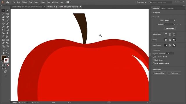 How To Create an Apple in Illustrator | Apple Vector Art | Adobe Illustrator Tutorial For Beginners смотреть онлайн
