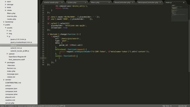 Populando combo com Ajax no Laravel 4 смотреть онлайн