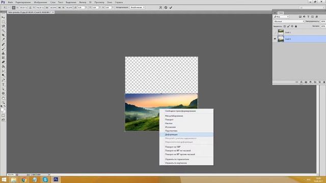 Уроки Photoshop Как сделать отражение картинки. смотреть онлайн