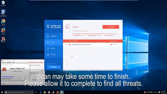 Removing the Ammyy Admin software using Safebytes Anti-Malware смотреть онлайн