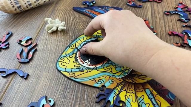 Деревянный пазл "Рыбка Мандаринка" смотреть онлайн