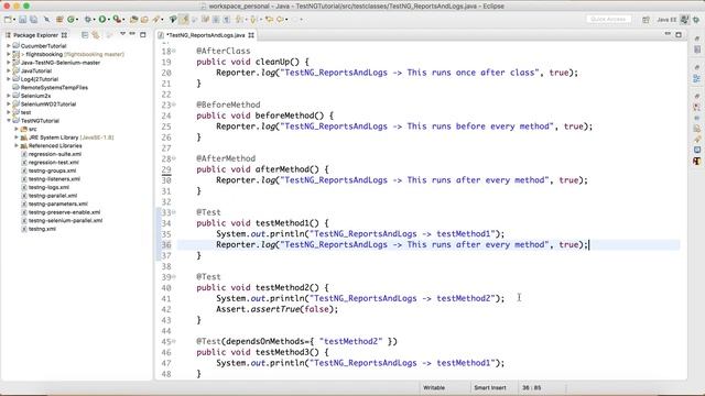 8 TestNG Reporter Logs and HTML Reports TestNG Repoters And Logs смотреть онлайн