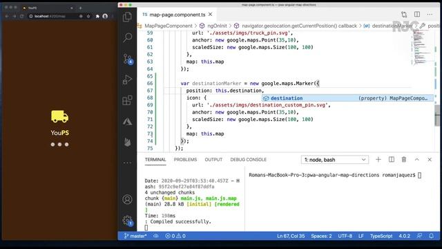 Displaying Route Polylines on a Google Map - Angular PWAs & Google Maps: Episode 2 смотреть онлайн