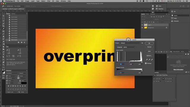 Adjusting 4 Color Black Text to Overprint on Flattened Image || Adobe Photoshop CC смотреть онлайн